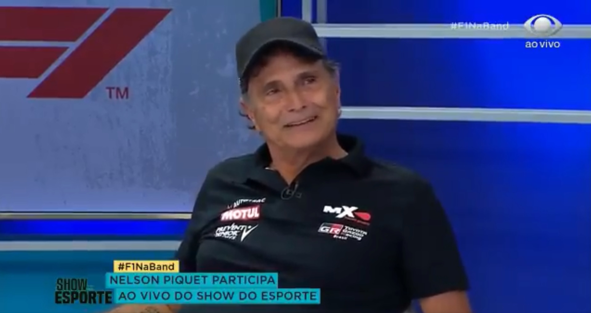 Em transmissão da F1, ex-piloto Nelson Piquet dispara: ‘Globo lixo’