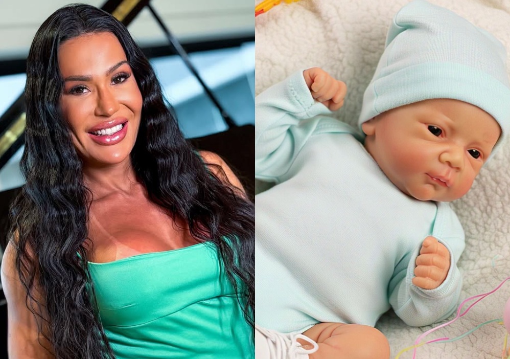 Gracyanne Barbosa adota bebê reborn e é criticada na internet