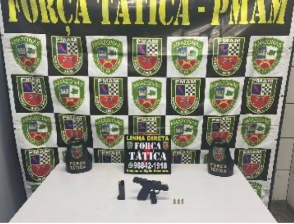 Polícia apreende arma durante fuga de criminosos no Novo Aleixo