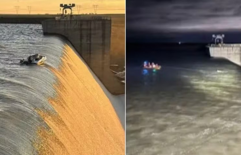 Passageiros ficam presos em barco à beira de enorme queda d'água