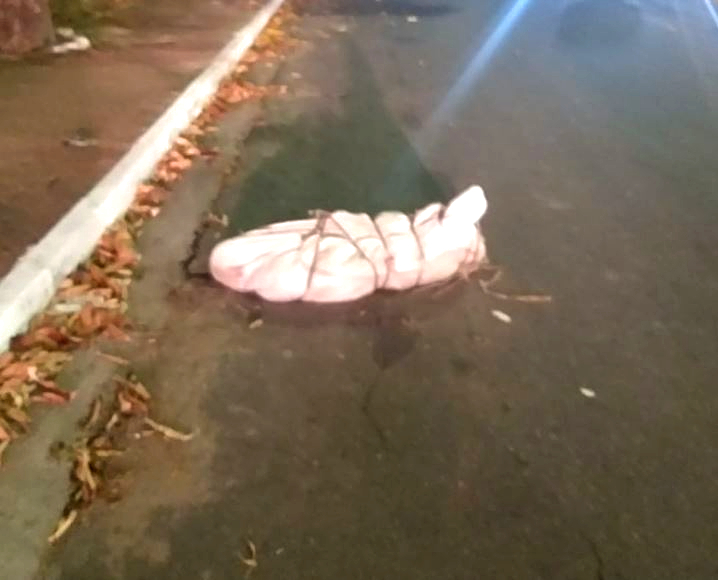 Ensacolado e amarrado, corpo de homem é achado no meio de avenida em Manaus