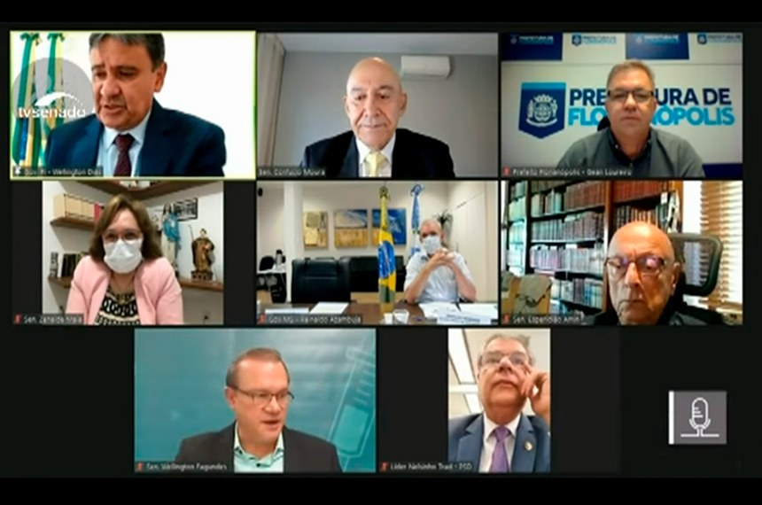 Governadores relatam a senadores falta de insumos para tratar covid-19