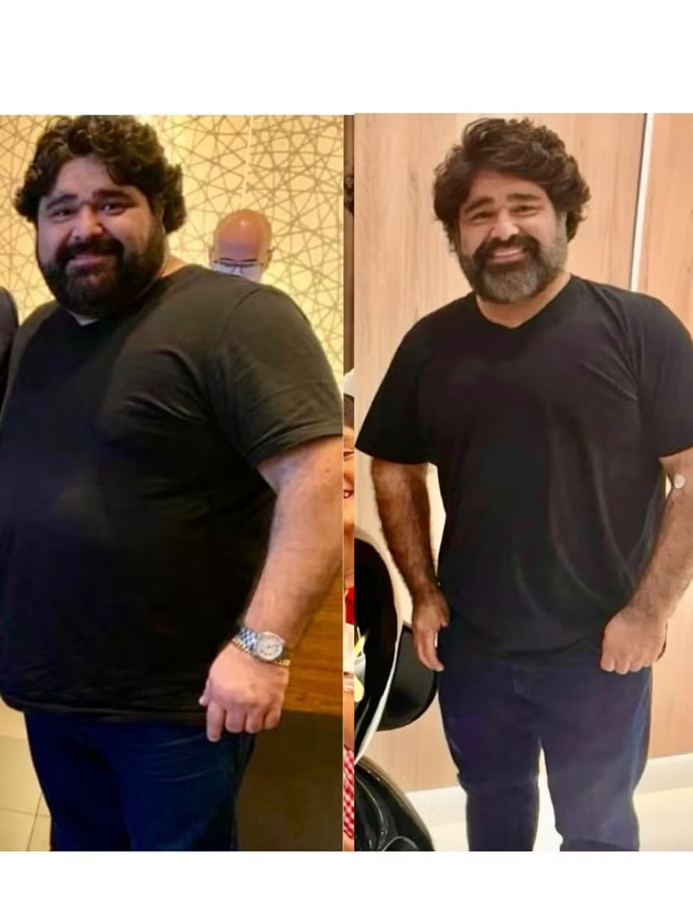 Fabiano Menotti mostra antes e depois de perder 52 kg 