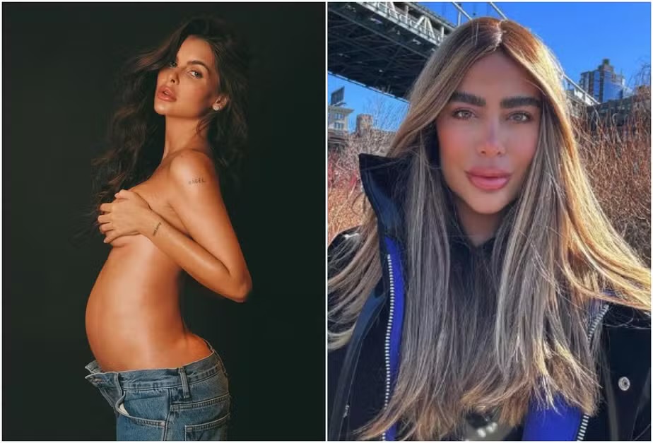 Irmã de Neymar presenteia modelo supostamente grávida do jogador 