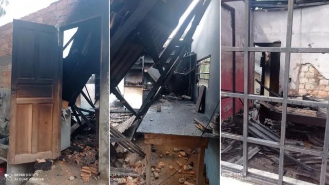 Homem incendeia casa de mulher após briga e ainda ameaçou atear fogo nela