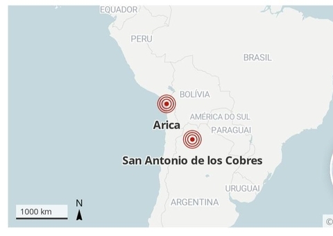 Chile e Argentina são atingidos por terremotos