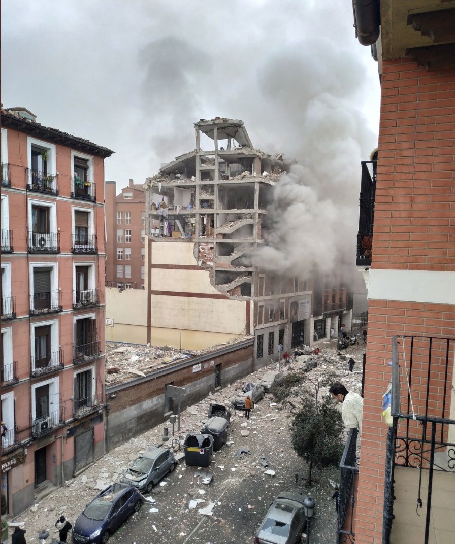 Prédio explode no Centro de Madri