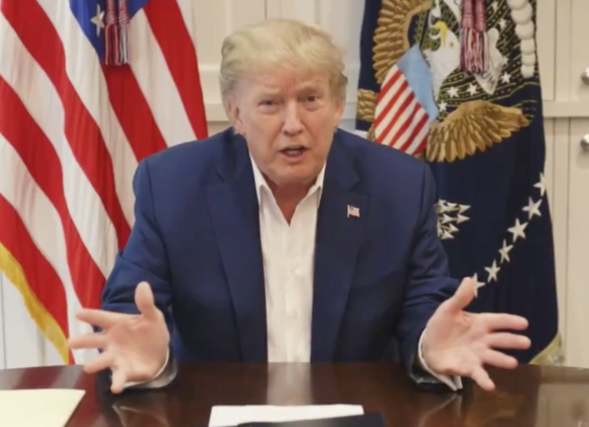 Com coronavírus, Trump fala em vídeo sobre estado de saúde