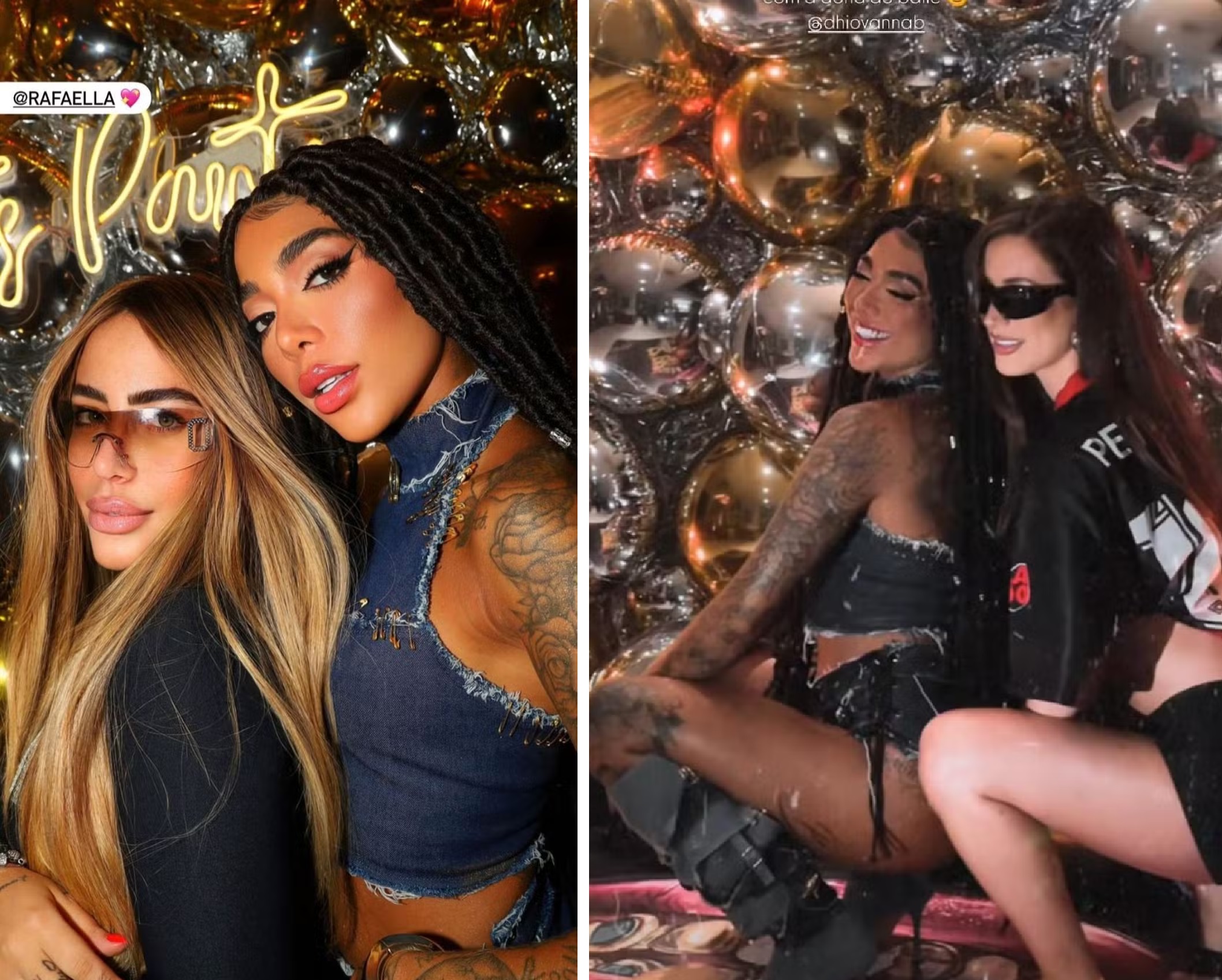 Irmã de Gabigol comemora aniversário com presença da ex e atual do jogador