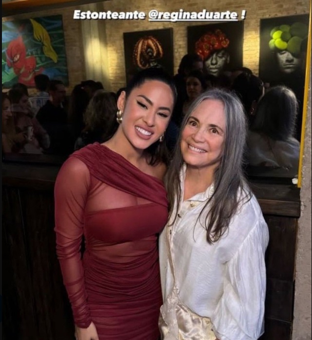 Isabelle Nogueira posta foto com Regina Duarte e apaga após ser criticada 