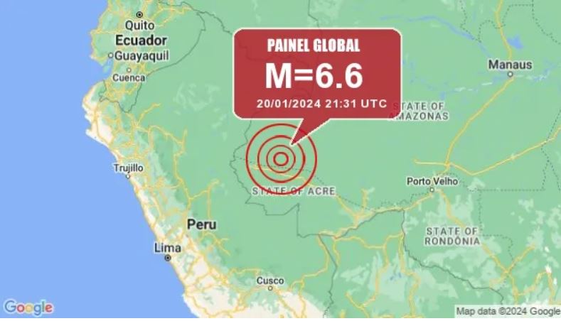 Terremoto histórico no Brasil é sentido no Amazonas neste sábado