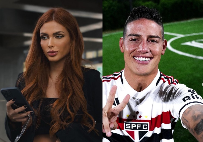 Ex-affair de Neymar mostra troca de mensagens com James Rodriguez