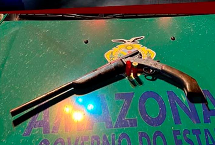 Criminoso é baleado ao enfrentar policiais com escopeta no Amazonas