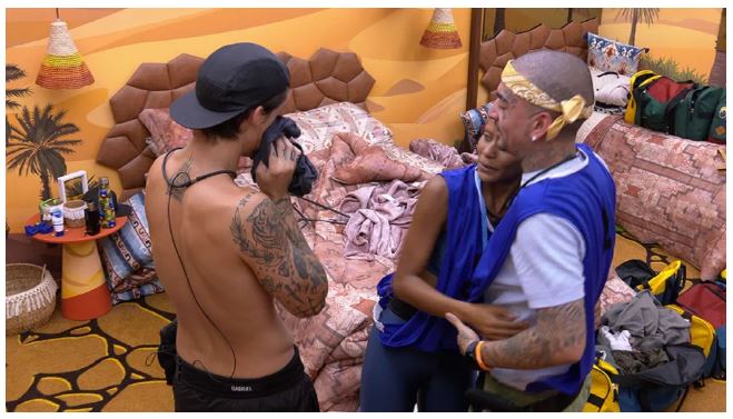 BBB23: Após prova do anjo, Guimê chora com saudade de Lexa