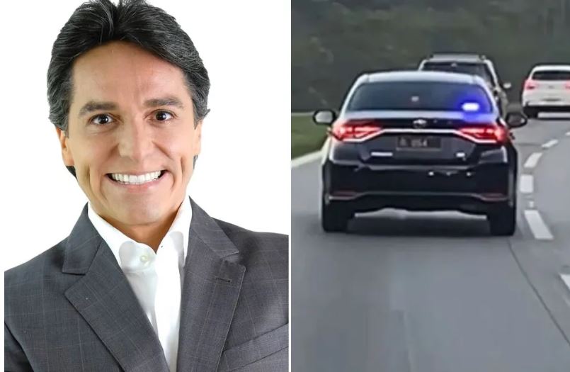 Deputado é flagrado usando giroflex em carro para 'furar' trânsito 