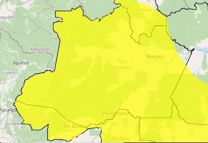 INMET alerta para risco de temporal intenso no Amazonas 