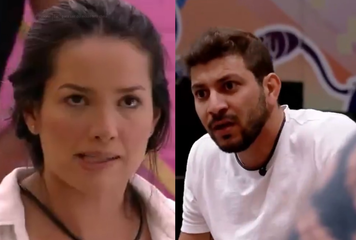 Caio e Juliette brigam e Sarah se mete para defender brother