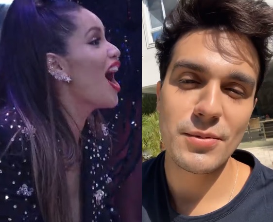 Luan Santana se empolga após Juliette dar beijo em telão e toma atitude