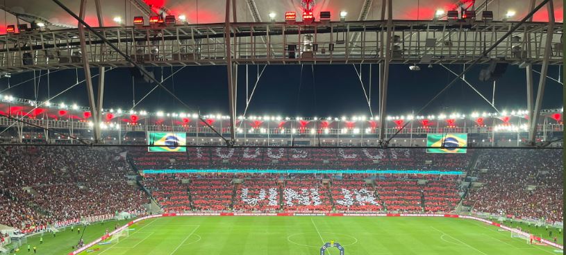 Flamengo faz mosaico e usa nome de Vini Jr em homenagem