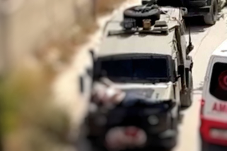 Exército israelense amarra palestino a capô de jipe na Cisjordânia