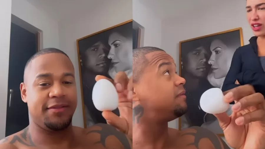 Léo Santana ganha presente erótico de fã e Lore Improta reage: ‘descarada’