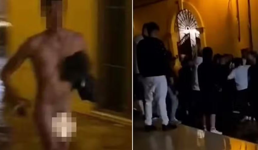 Noivo corre pelado em despedida de solteiro e acaba espancado