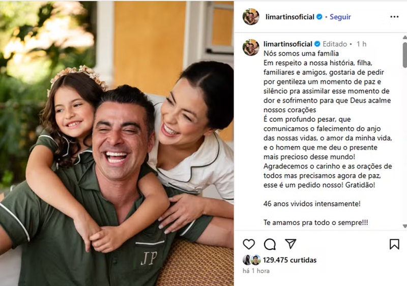 Viúva de JP Mantovani, ex-Rouge pede 'silêncio e respeito' após acidente