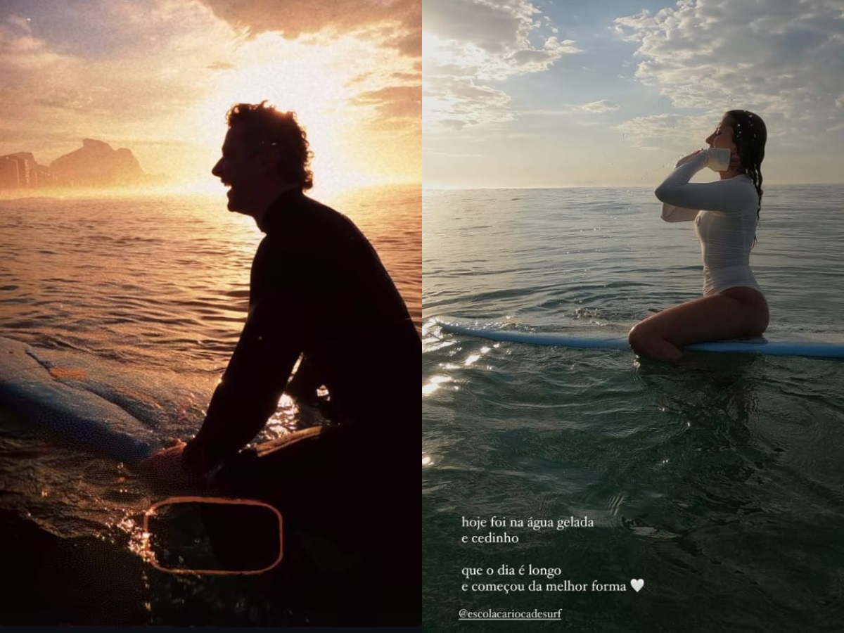 Ex de Sandy, Lucas Lima surfa com produtora já apontada como seu affair 