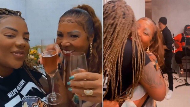 Ludmilla faz festa para avó com música ao vivo, aglomeração e garçons