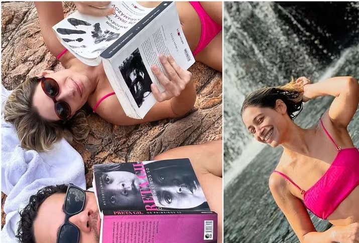 Luisa Arraes e José Loreto 'escapam' de gravações e curtem folga juntos