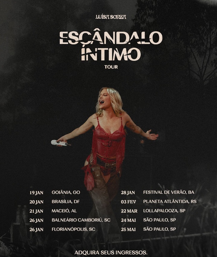 Luísa Sonza divulga agenda de shows e Manaus fica fora da lista