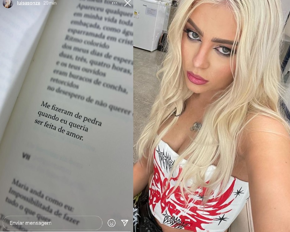 Luísa Sonza posta suposta indireta em meio a rumores de término com Vitão