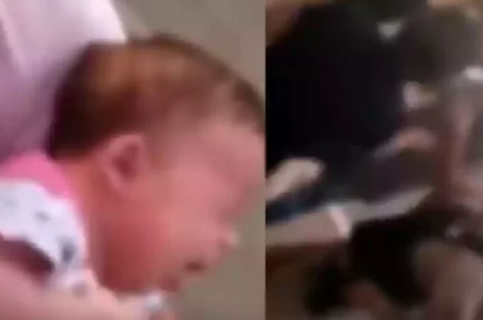 Briga de crianças por causa de pula-pula termina com bebê atingido pela PM com spray de pimenta