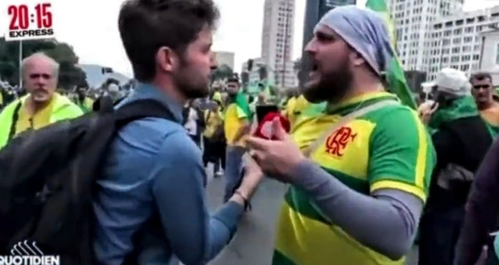 Bolsonarista vira piada em TV Francesa ao dizer que Macron é comunista