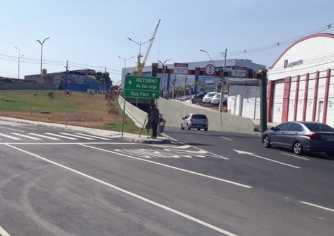 Reparos são iniciados em limitador do complexo da avenida Constantino Nery