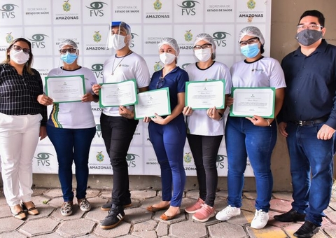 Trabalho com testagem de covid-19 dá certificado a estudantes do Cetam