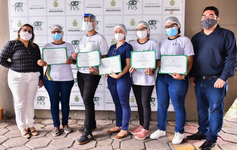 Trabalho com testagem de covid-19 dá certificado a estudantes do Cetam