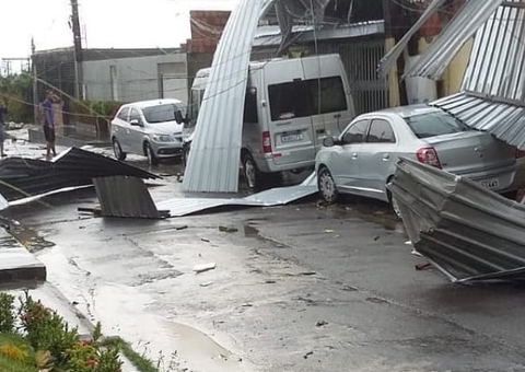 De árvores tombadas a destelhamentos: Chuva provoca estragos em Manaus