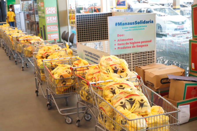 Manaus Solidária arrecada mais de 6 toneladas de alimentos