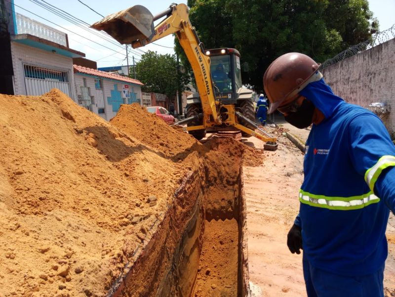 Em fase final de obras, rede de esgoto do D. Pedro passa por fiscalização