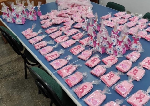 Detentos confeccionam lenços e doam a pacientes da Fundação Cecon 