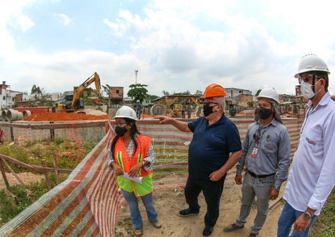 Técnicos do BID visitam obras do Prosamim na zona Sul de Manaus