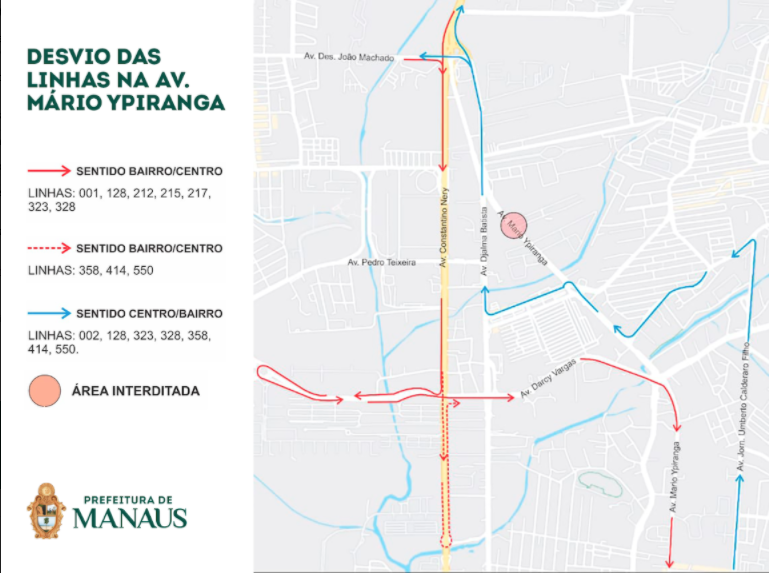 Avenida Mário Ypiranga Monteiro será interditada para obra emergencial
