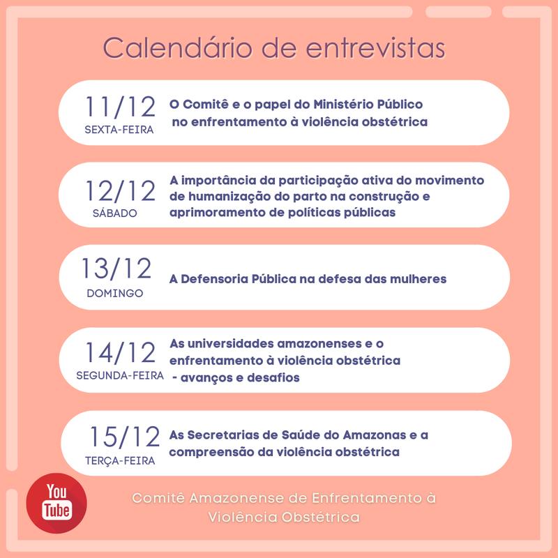 Entrevistas sobre enfrentamento à violência obstétrica começam na sexta