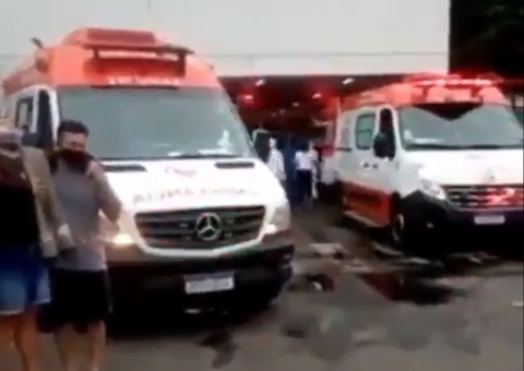 Vídeo mostra ‘congestionamento’ de ambulâncias no 28 de Agosto em Manaus