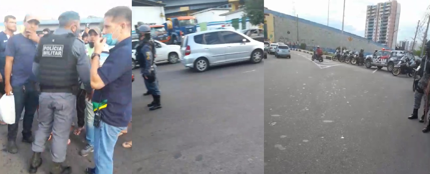 Manifestantes tentam ir à casa do governador do Amazonas e PM impede