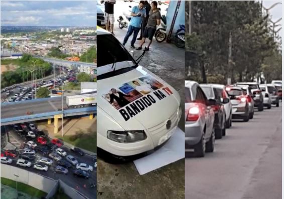 Vídeos: Protestos contra decreto de Wilson Lima deixam Manaus parada