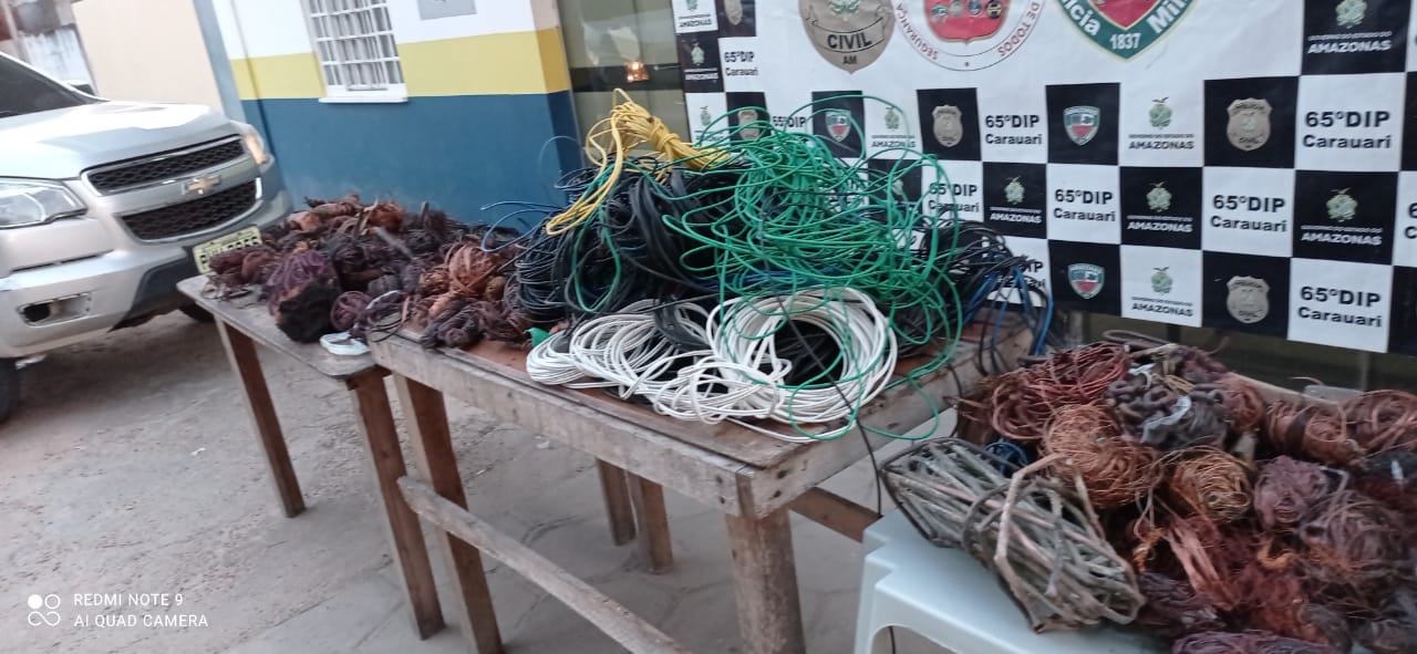 Casal é preso suspeito de furtar fios de cobre no Amazonas