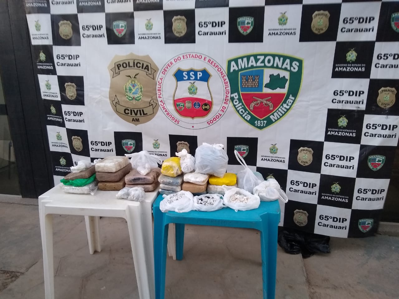 Cerca de 20 kg de drogas são incineradas em Carauari, no Amazonas