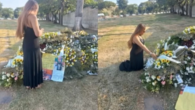 MC May visita túmulo de Anderson Leonardo